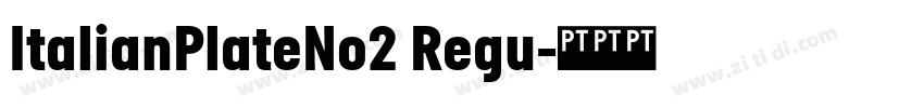 ItalianPlateNo2 Regu字体转换